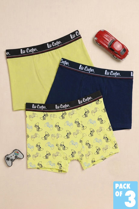 Buy Lee Cooper Boys Long Leg Trunks (Pack of 3) - Multicolor